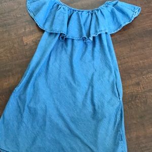 Denim Off-the-shoulder Dress